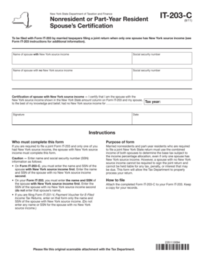 New York IT-203-C Form