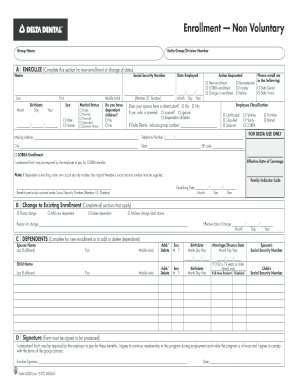 Delta Dental Enrollment Form