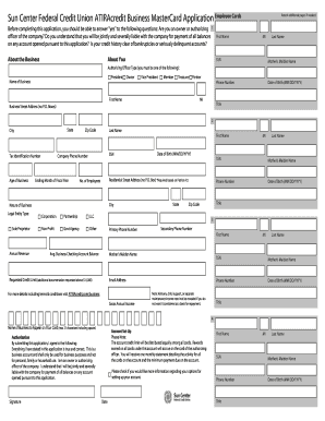 ATIRAcredit Business MasterCard Application