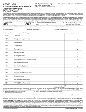 HUD Payment Voucher Form