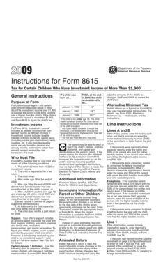 Instructions for Form 8615