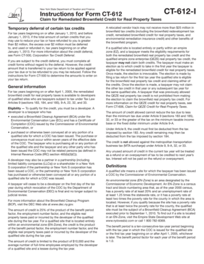 New York Brownfield Tax Credit Form CT-612