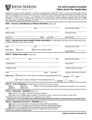 john hopkins application