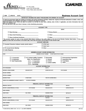 Business Account Card