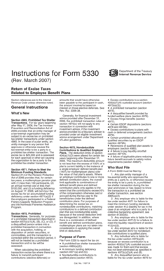 IRS Form 5330 Instructions