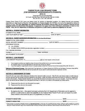 Post production schedule template - Parent plus loan request form - Financial Aid and Scholarships ... - financialaid utah