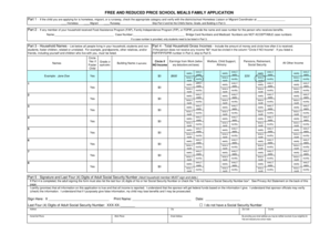 Free and Reduced Price School Meals Application