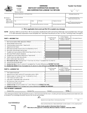 Kentucky Corporation Income and License Tax Return