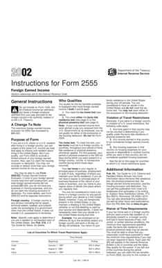 Instructions for Form 2555