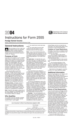 Instructions for Form 2555