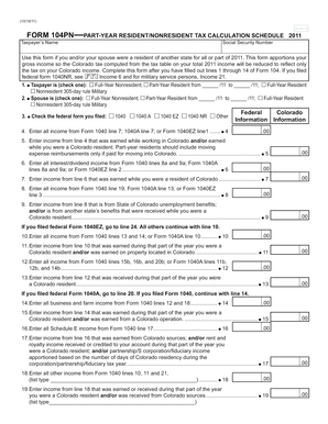 Colorado DR 0104 Form