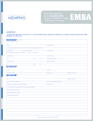 Fillable Online memphis fogelman executive mba official transcripts ...