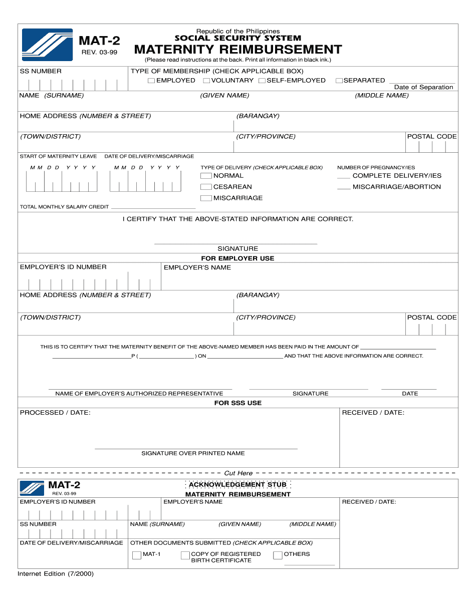 SSS Mat 2 Form