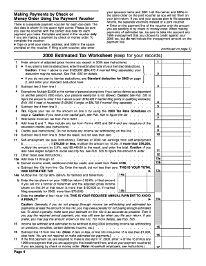 Form 1040-ES 2000