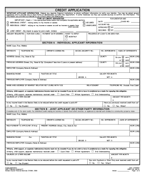 Credit Application Form
