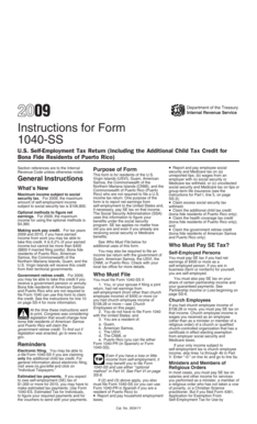 Instructions for Form 1040-SS (2009)