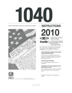 2010 IRS Form 1040 Instructions