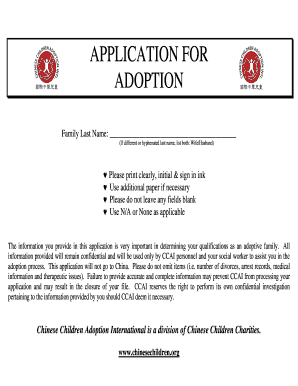 Adoption Application Form