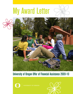 university of oregon award letter form