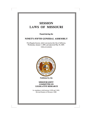SESSION LAWS OF MISSOURI - Missouri General Assembly - Moga Mo - Fill and Sign Printable ...