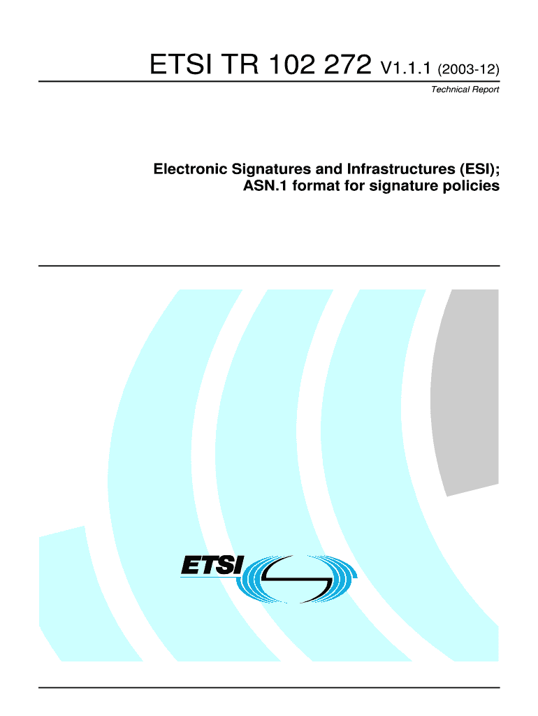 ETSI TR 102 272 V1 Preview on Page 1