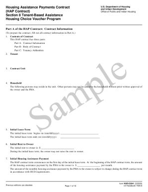Housing Assistance Payments Contract
