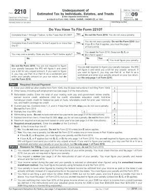 IRS Form 2210 2009