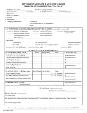 CMS FOIA Request Form