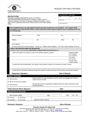 Request for Public Records