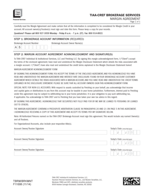 TIAA-CREF Margin Agreement