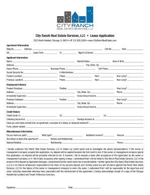 Lease Application Form