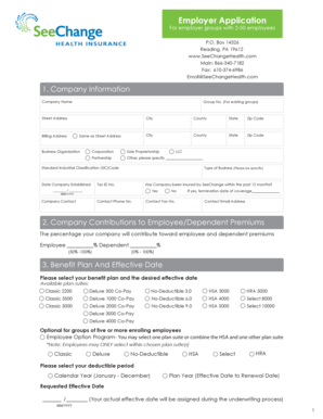 Employer Application for SeeChange Health