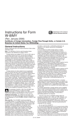 Form W-8IMY Instructions