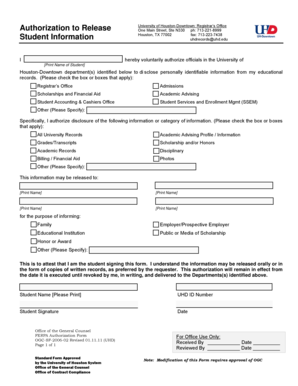 FERPA Authorization Form