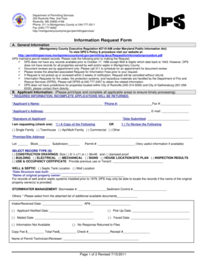 Montgomery County Information Request Form