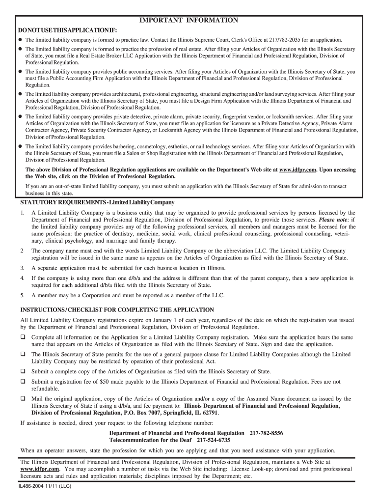 il486 2004 2011 form Preview on Page 1.