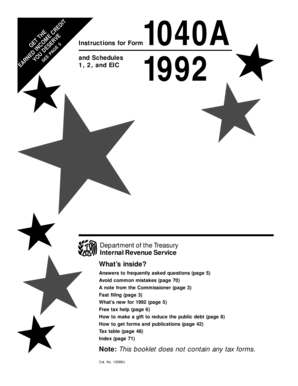 Instructions for Form 1040A