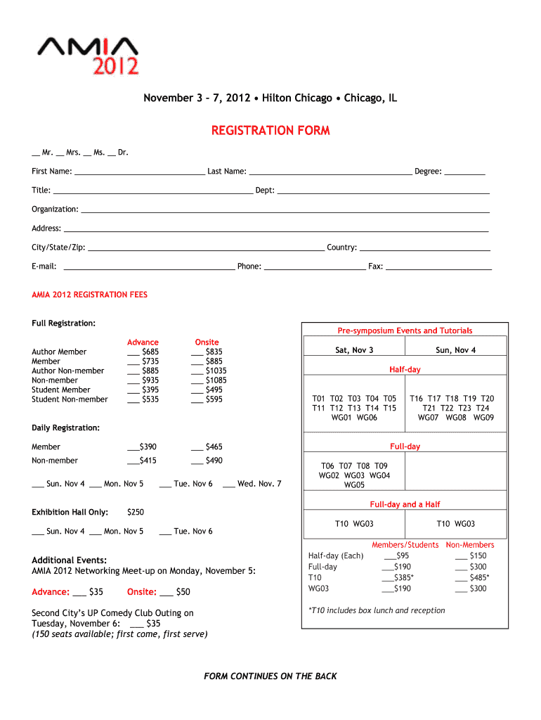 (150 seats available first come, first serve) - amia Preview on Page 1