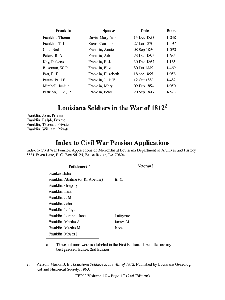 Franklin - Freepages Preview on Page 1