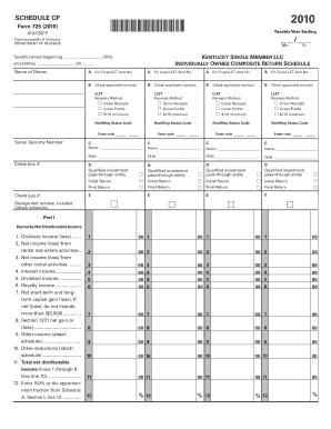 Kentucky Form 725 (2010)