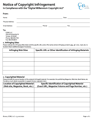 Copyright Infringement Notice