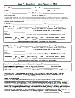 2012 Sign Up form .pdf - Your Pet Butler