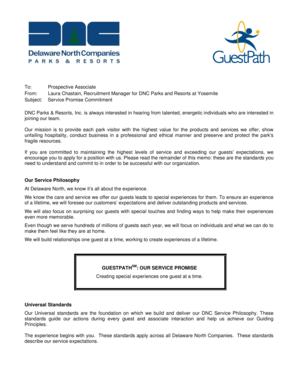 DNC Parks and Resorts at Yosemite Employment Application