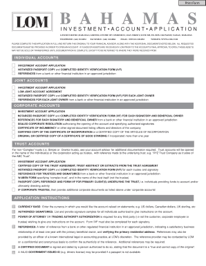 Investment Account Application