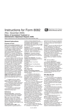 IRS Form 8082 Instructions