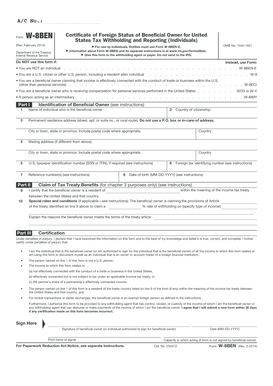 Form W-8BEN
