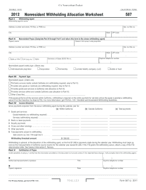 California Nonresident Vendor Data Record