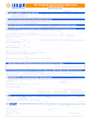 IIFL Dividend Opportunities Index Fund Application Form