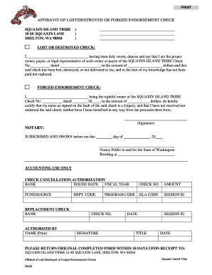 affidavit of forgery form