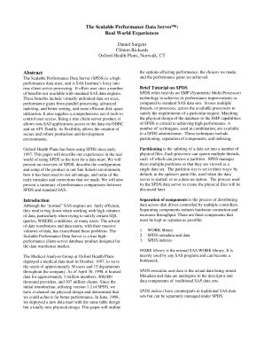 The Scalable Performance Data Server - Northeast SAS Users Group - nesug